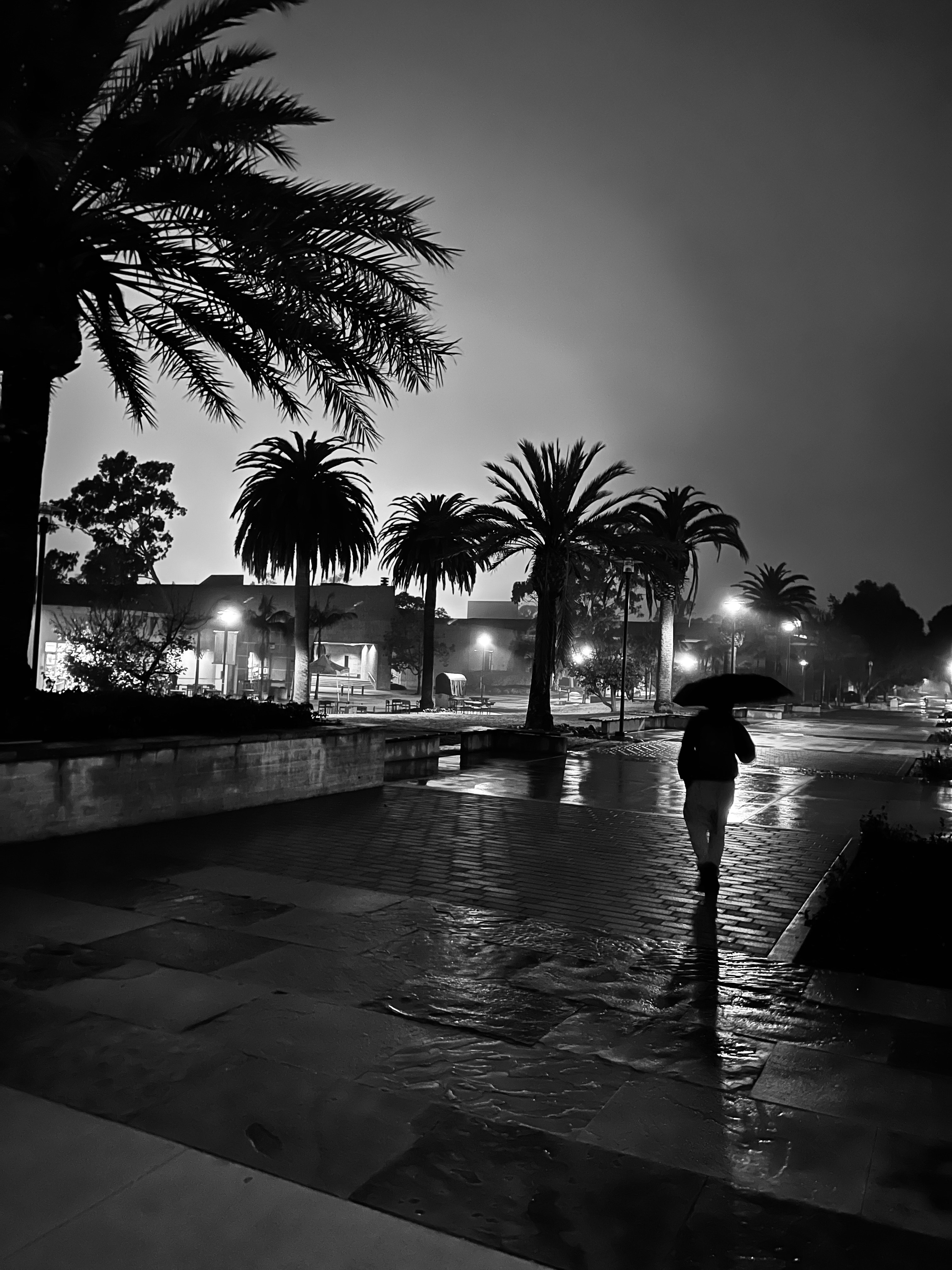 UCSB, only on a dark and rainy night